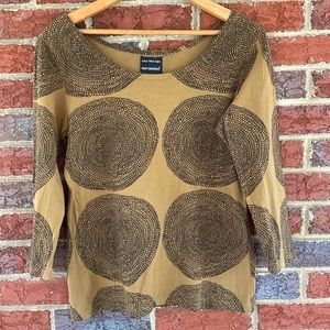 Mika Piirainen for Marimekko scoop neck, 3/4 sleeve shirt